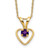 14k Madi K 3mm Amethyst Heart Birthstone Necklace
