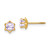 14k Madi K 4mm CZ Birthstone (Jun) Screwback Earrings