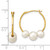 14k Madi K 5-7mm White Round Freshwater Cultured 3-Pearl Hoop Earrings