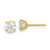 14k Madi K 5mm Round CZ Basket Set Stud Earrings