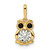 14k Madi K Black & White CZ Owl Pendant