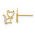 14k Madi K Childrens Kitten w/CZ Tail Post Earrings