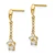 14k Madi K CZ Children's Flower Dangle Post Earrings