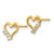 14k Madi K CZ Children's Heart Post Earrings - GK-672AABB5-2398