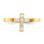 14k Madi K CZ Cross Baby Ring