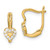 14k Madi K CZ Double Heart Hoop Earrings