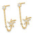 14k Madi K CZ Double Post w/Chain Starfish Earring