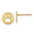 14k Madi K Kids Pawprint Post Earrings