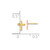 14k Madi K Polished 3D Cross Post Earrings