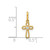 14k Madi K Polished and Twisted Fancy CZ Cross Childrens Charm / Pendant