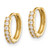 14k Madi K Polished CZ 2mm Hinged Huggie Hoop Earrings - SE-BC786EFD-7182