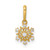14k Madi K Polished CZ Snowflake Childrens Charm / Pendant