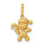 14k Madi K Polished Smiling Gingerbread Man Childrens Charm / Pendant