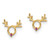 14k Madi K Red CZ Reindeer Post Earrings