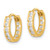 14k Madi K Round/Square CZ Reversible Hinged Hoop Earrings