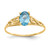 14k Madi K Synthetic Blue Zircon Ring