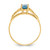 14k Madi K Synthetic Blue Zircon Ring