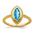 14k Marquise Blue Topaz Ring