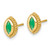 14k Marquise Emerald Post Earrings