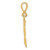 14k Medium Diamond-cut Number 13 Charm