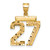 14k Medium Diamond-cut Number 27 Charm