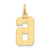 14k Medium Diamond-cut Number 6 Charm