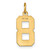 14k Medium Diamond-cut Number 8 Charm