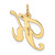 14K Medium Fancy Script Letter K Initial Charm