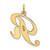 14K Medium Fancy Script Letter R Initial Charm