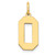14k Medium Polished Number 0 Charm - LM-F915A8CE-2975