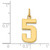 14k Medium Polished Number 5 Charm - MP-AA6AB471-2819