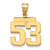 14k Medium Polished Number 53 Charm - MP-623D1491-1947