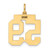 14k Medium Polished Number 59 Charm