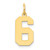 14k Medium Polished Number 6 Charm - LM-64405449-2234