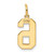 14k Medium Polished Number 6 Charm - LM-64405449-2234