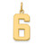 14k Medium Polished Number 6 Charm - MP-C9F2A1AB-1230