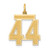 14k Medium Satin Number 44 Charm