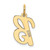 14k Medium Script Letter B Initial Charm