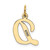 14k Medium Script Letter D Initial Charm