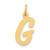 14k Medium Script Letter G Initial Charm