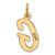 14k Medium Script Letter G Initial Charm