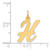 14k Medium Script Letter H Initial Charm