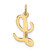 14k Medium Script Letter L Initial Charm