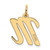 14k Medium Script Letter M Initial Charm