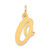 14k Medium Script Letter O Initial Charm