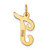 14k Medium Script Letter T Initial Charm