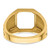 14k Men's Polished and Grooved Masonic Ring Mounting - X2-93743408-2186