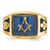 14k Men's Polished and Textured Masonic Ring Mounting - Y1-9421417E-7480