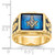 14k Men's Polished and Textured Masonic Ring Mounting - Y1-9421417E-7480