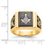 14k Men's Polished and Textured Masonic Ring Mounting - Y4-C23A778F-7831